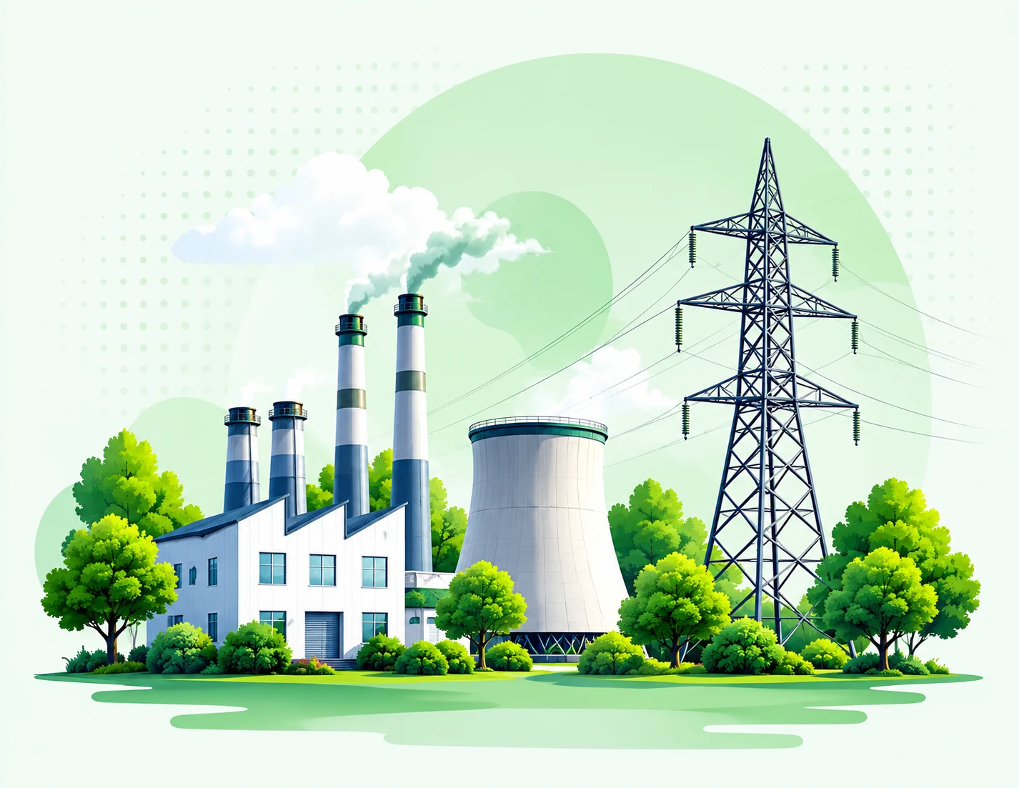 Industrial facility and power supply